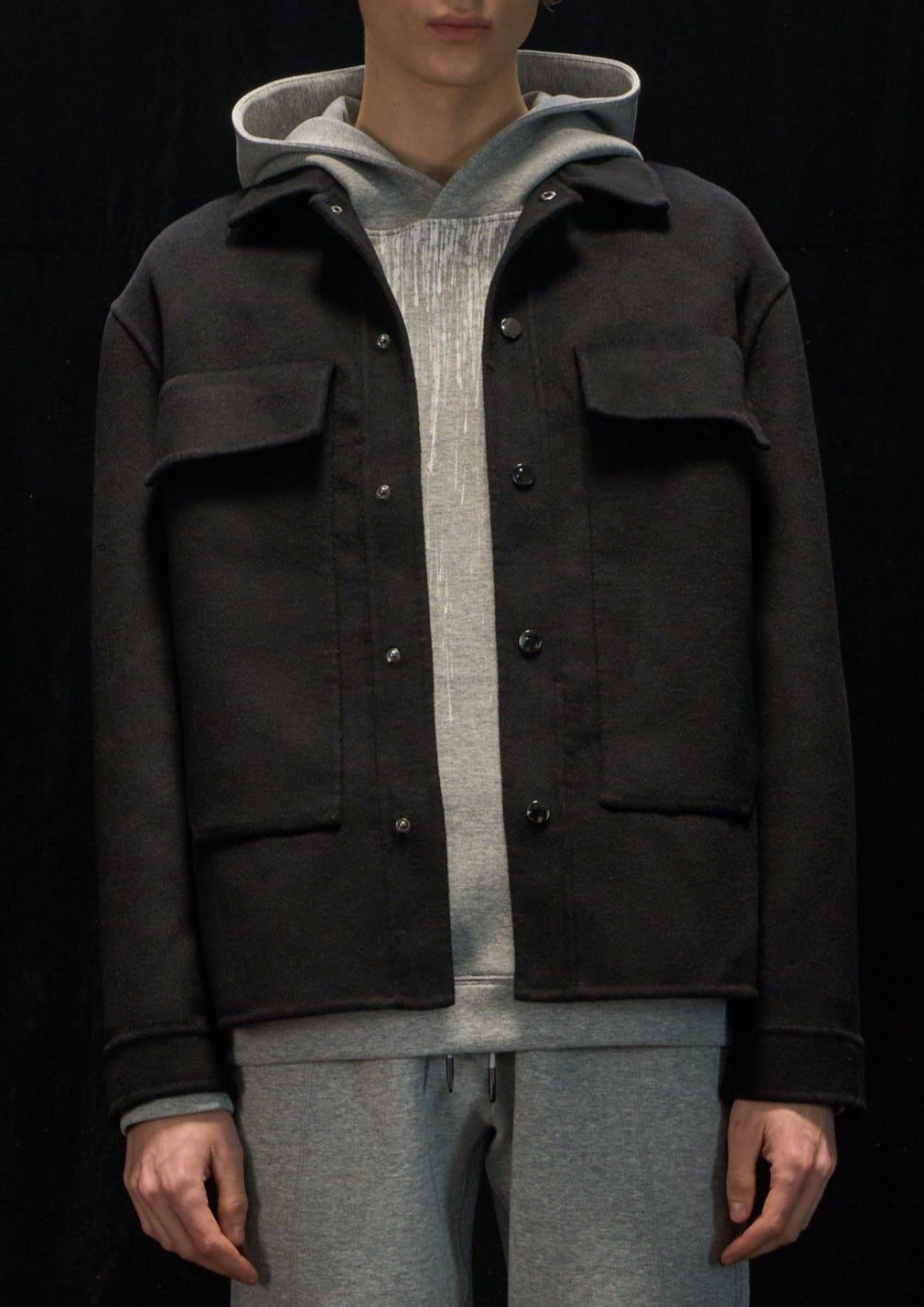 Harrison Wong Double Face Wool Shirt Coat