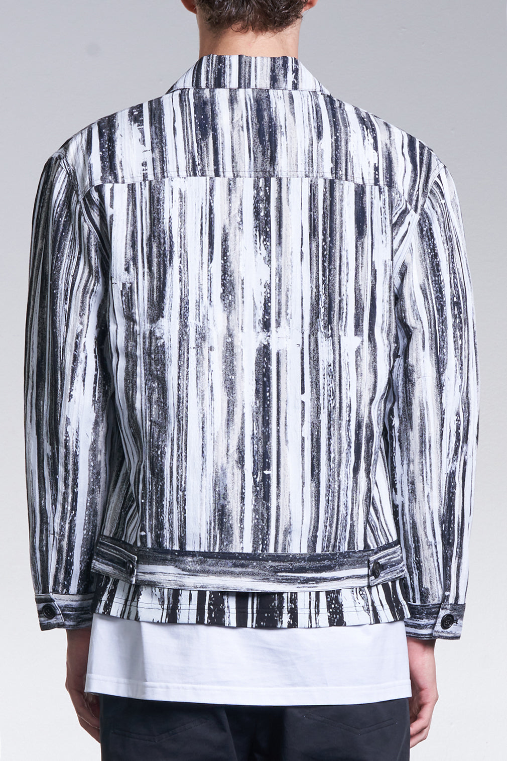 Shadow Stripe Pattern Jacquard Jacket