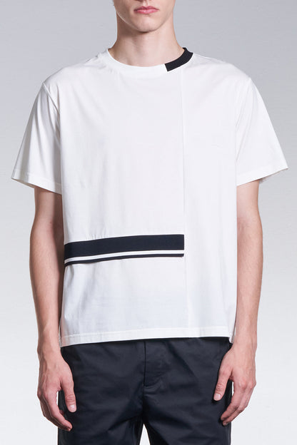 Tee With Contrast Color Rib