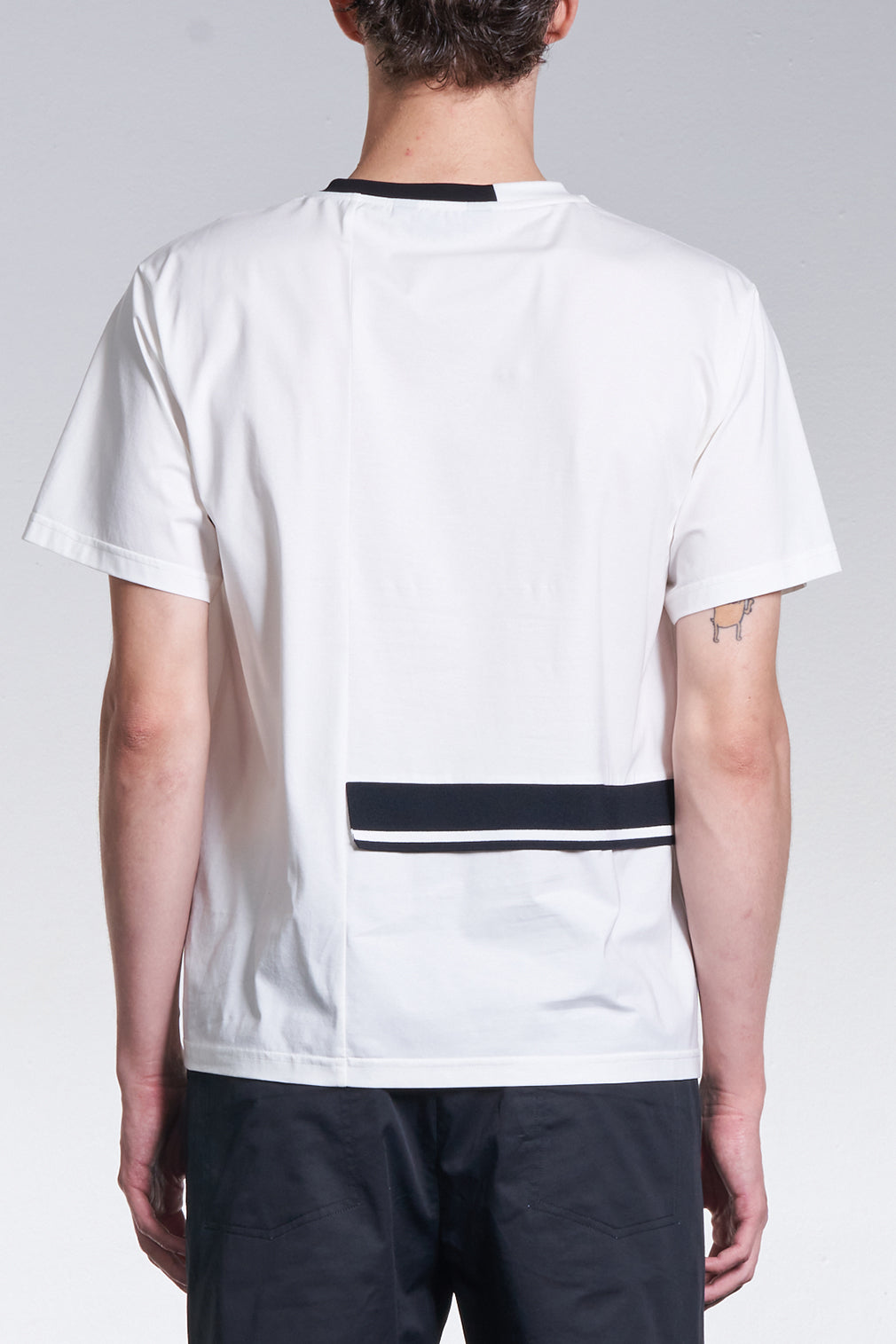 Tee With Contrast Color Rib