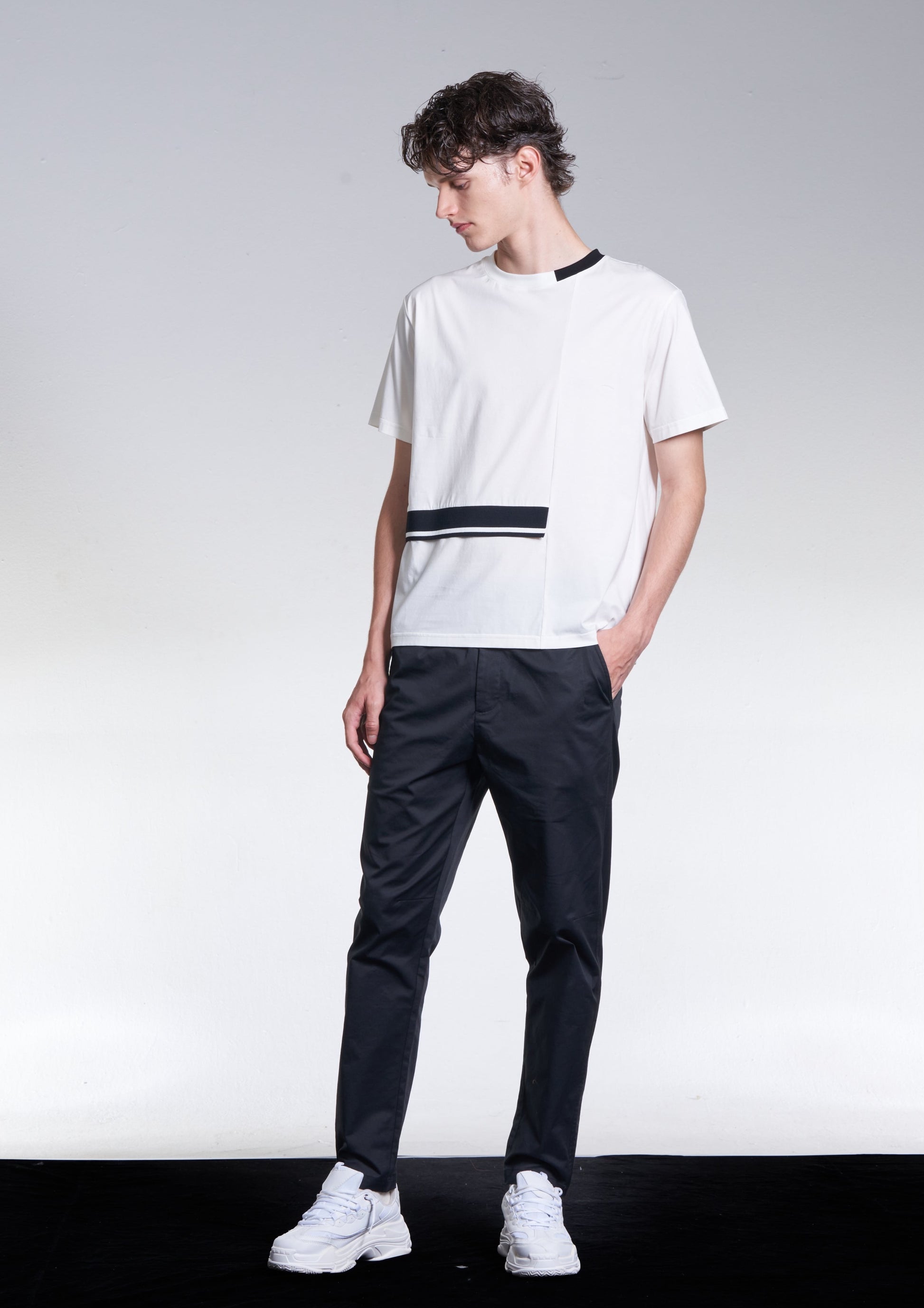 Cotton Fitted Pants With Drawstring