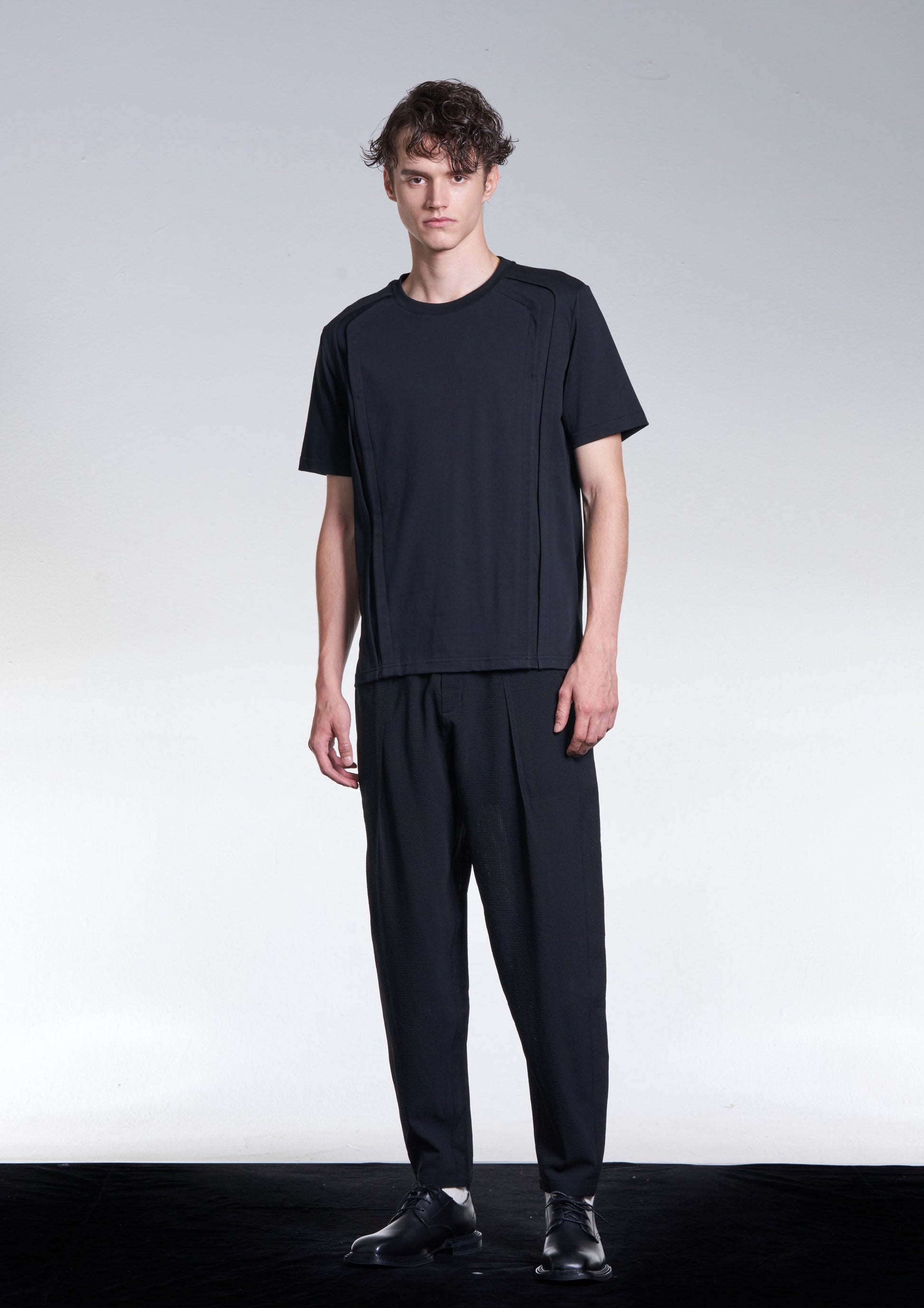 Tee With Shaped Pleats
