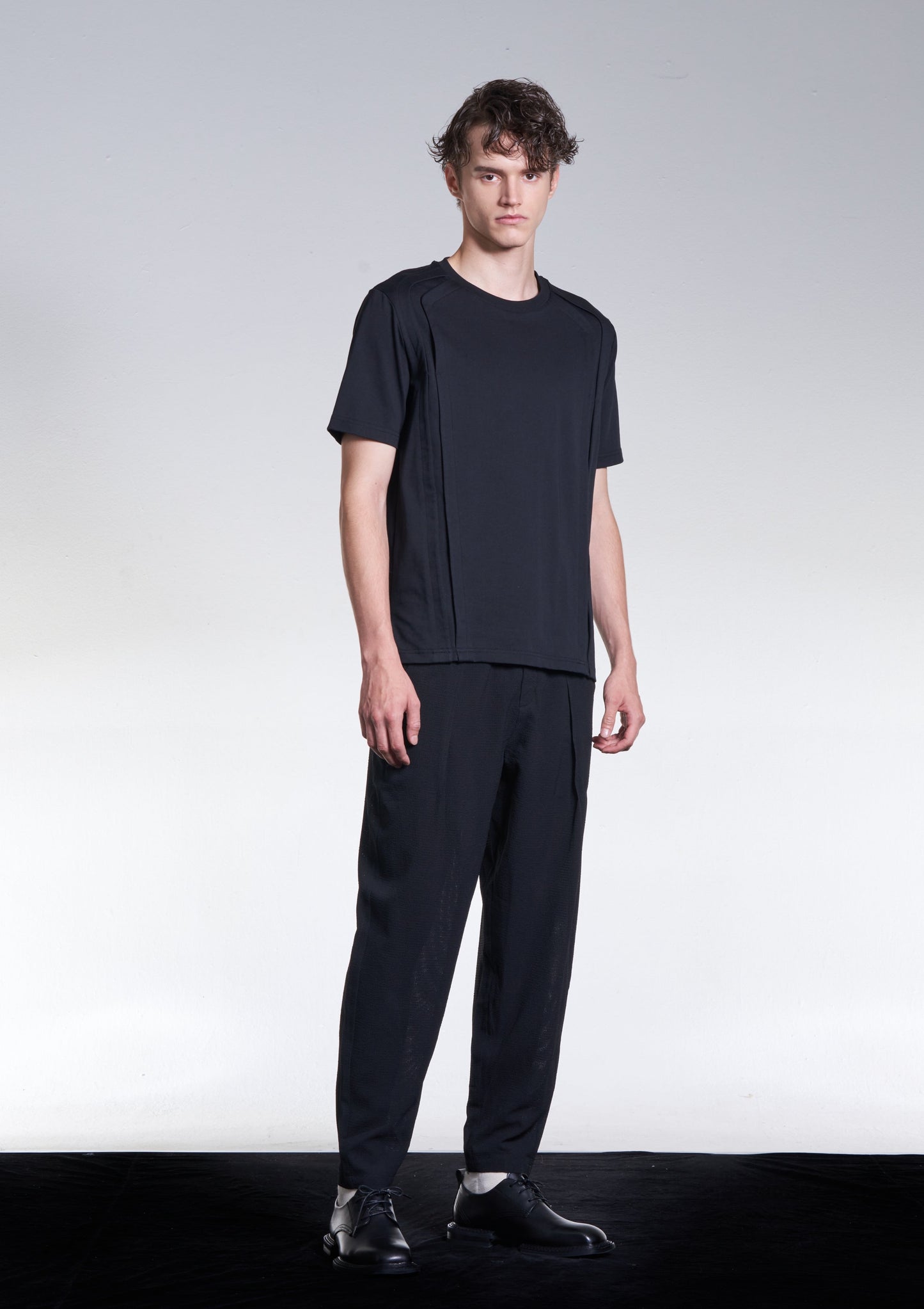 Tee With Shaped Pleats