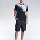 Washed Shadow Stripe Print Shorts