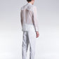 Striped Textured Fitted Pants