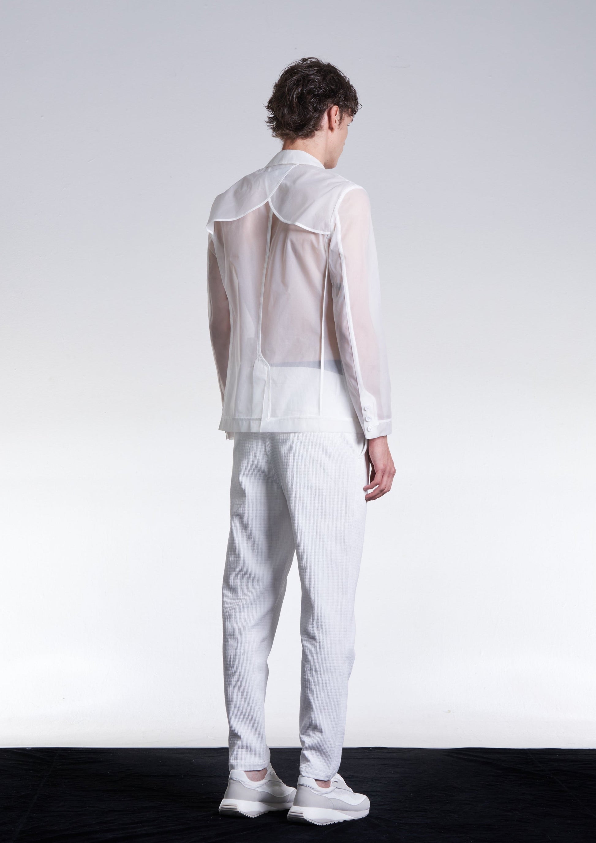 Striped Textured Fitted Pants